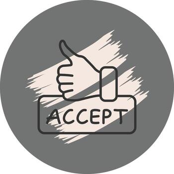 Accept Simple Flat Graphic Element vector