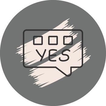 Yes Chat Elegant User Interface Element vector