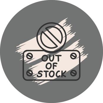 Out Of Stock Elegant Mobile App Design vector