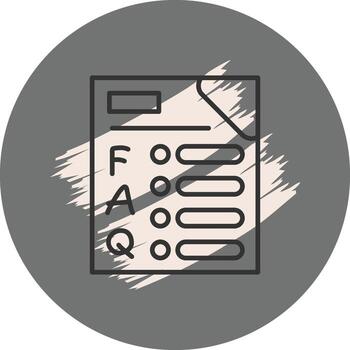 Preguntas más frecuentes documento avanzado plano gráfico símbolo vector