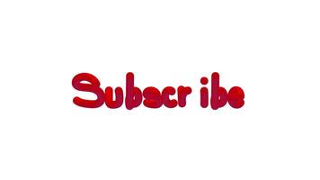 Subscribe Hand Drawn Text in Blob Shape on White Background video