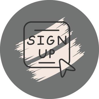 Signup Dynamic Branding Design Object vector