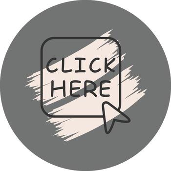 Click Here Stylish Web Interface Feature vector