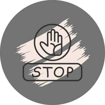 Stop Custom Digital Art Layout vector
