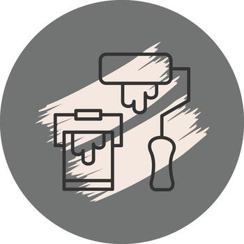 Paint Roller Innovative User Interface Asset vector