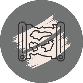 Scroll World Map Dynamic User Interface Layout vector