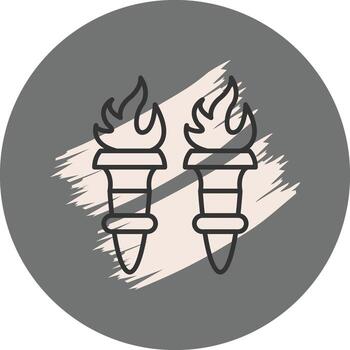 fuego antorcha avanzado web interfaz diseño vector