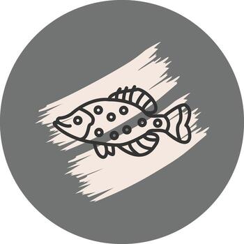 White Crappie Dynamic Digital Graphic Feature vector