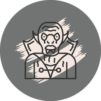 Dracula Halloween Costume Advanced Web Interface Symbol vector