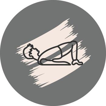 Bridge Pose Minimal Flat Design Asset vector