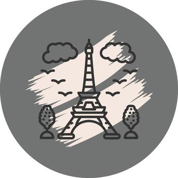 eiffel torre innovador móvil aplicación característica vector