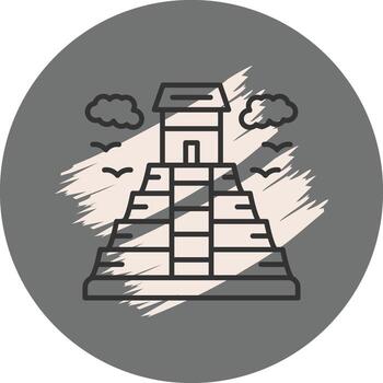 Mayan Pyramid Minimal Branding Graphic Layout vector