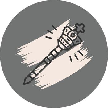 Royal Monarchy Scepter Custom Digital Art Layout vector