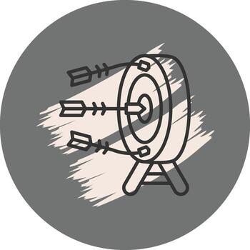 Arrow Bow Target Stylish Web Interface Feature vector