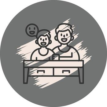 padre compacto plano objeto vector