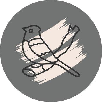 Green tailed Towhee High Resolution Graphic Symbol vector