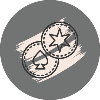 Poker Coins Unique Web Design Asset vector