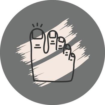 dedos de los pies pie dinámica usuario experiencia objeto vector