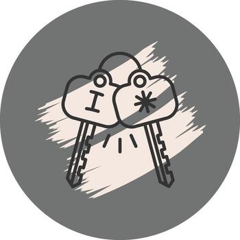 Surrogate Key Balanced Flat Graphic Form vector