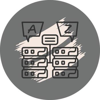 Relational Database Refined Flat Design Layout vector
