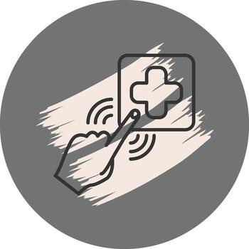 Emergency Button Advanced Web Interface Design vector