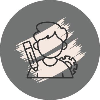 Business Consultant Custom Flat Feature vector