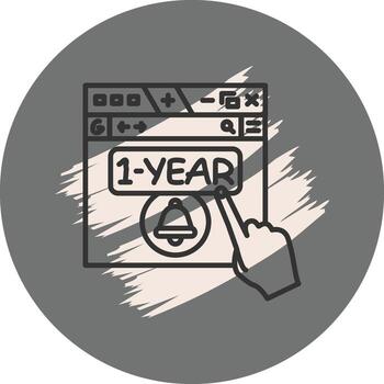One Year Subscription Innovative Web Graphic Object vector