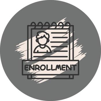 Enrollment Minimal Web Layout vector