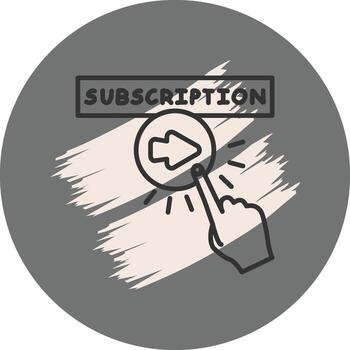 suscripción botón hacer clic dinámica marca diseño objeto vector