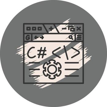 C Sharp Premium Digital Graphic Shape vector