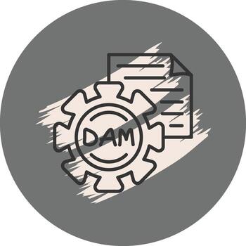 digital activo administración equilibrado plano objeto vector