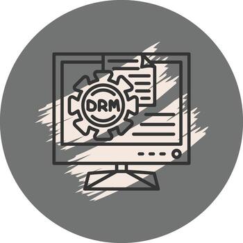 Digital Right Management Advanced Branding Design Symbol vector