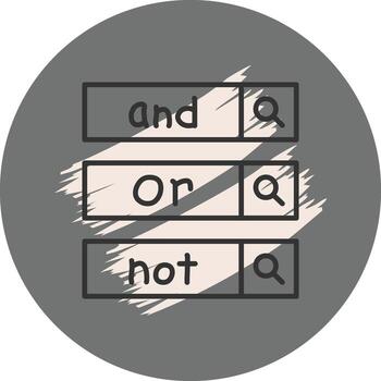 Boolean Search Distinct Flat Graphic Design vector