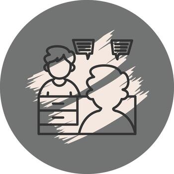 Interview Distinct Modern Graphic Asset vector