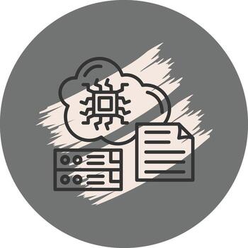 Cloud Data Refined Flat Design Layout vector