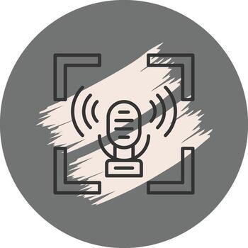 micrófono funcional web diseño activo vector