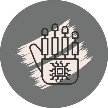 robot mano único marca gráfico diseño vector