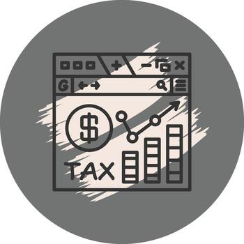 web impuesto analítica funcional producto gráfico diseño vector