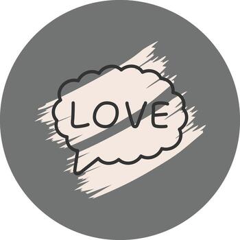 amor compacto plano objeto vector