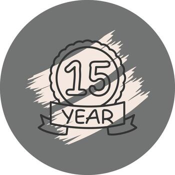 15 years Anniversary Stylish Web Interface Feature vector