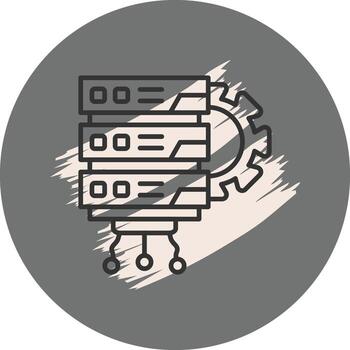 base de datos personalizado plano gráfico diseño vector