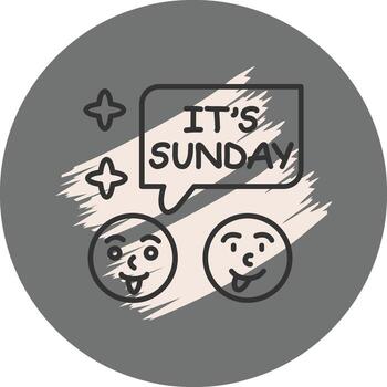 Sunday Distinct Visual Graphic Symbol vector