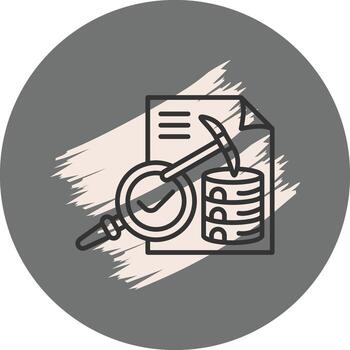 Text Mining Simple Flat Graphic Element vector