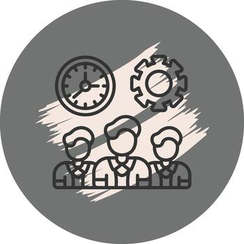 Work Time Functional Product Graphic Layout vector