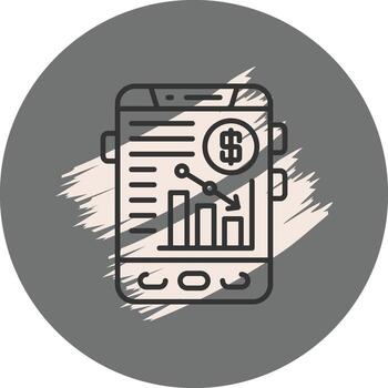 Bar Graph Minimal Web Layout vector