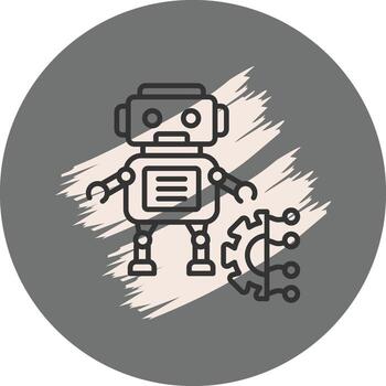 robot funcional producto gráfico diseño vector