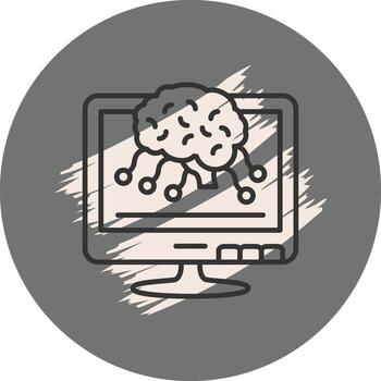 artificial inteligencia fuerte visual marca símbolo vector