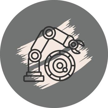 Robotic Arm Elegant Mobile App Design vector