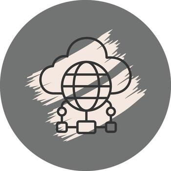 nube informática profesional marca diseño formar vector