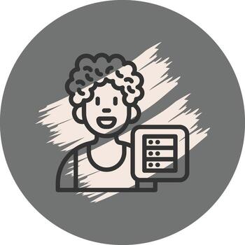 usuario base de datos personalizado creativo gráfico diseño vector